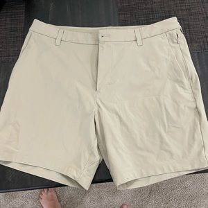 34” LULULEMON Comission short 7 inch inseam. Khaki. Used worn twice